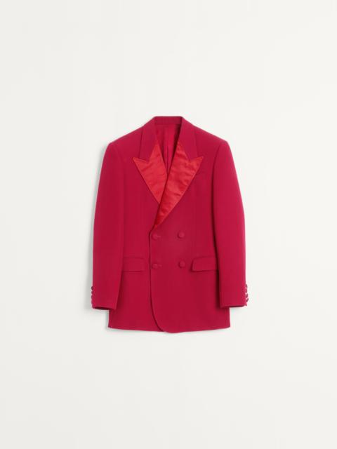 Valentino DOUBLE-BREASTED GRAIN DE POUDRE WOOL JACKET