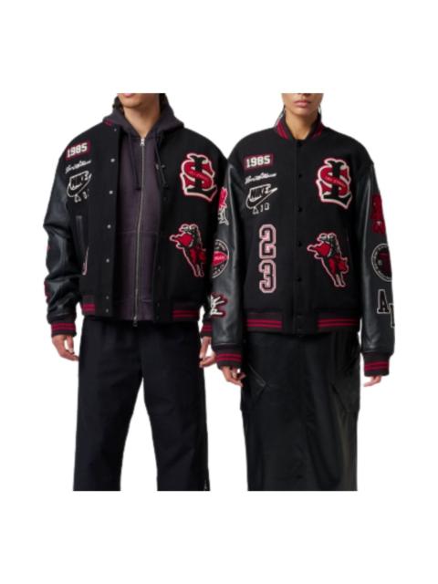 Jordan Air Jordan x Levi's Varsity Jacket Asia Sizing 'Black Gym Red' IM6739-010