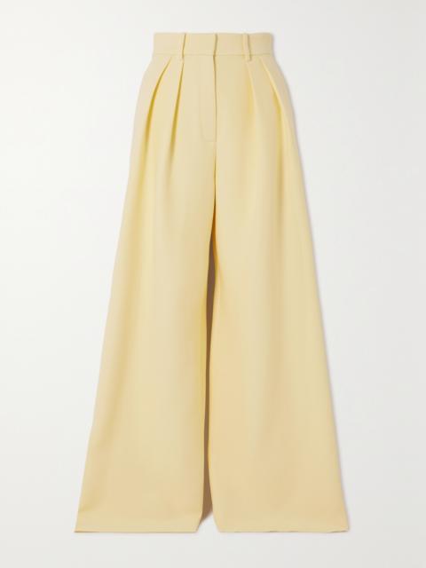 BRANDON MAXWELL The Holland Wool-blend Crepe Wide-leg Pants