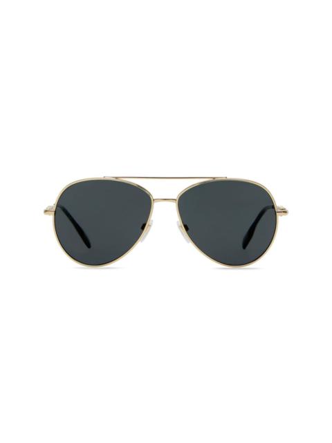 Burberry pilot-frame logo-lettering sunglasses