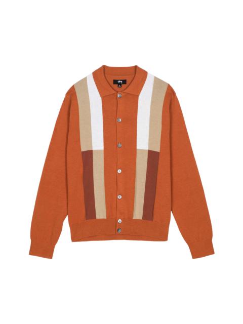 Stussy Color Block Sweater 'Burnt Orange'