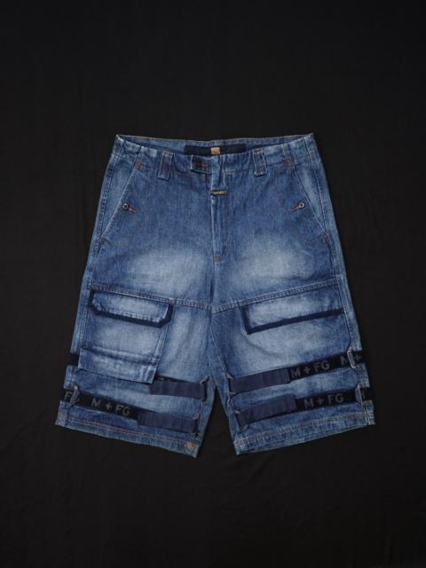 Other brands Marithe + Francois Girbaud - 90s Marithe Francois Girbaud Spell Out Straps Baggy Shorts