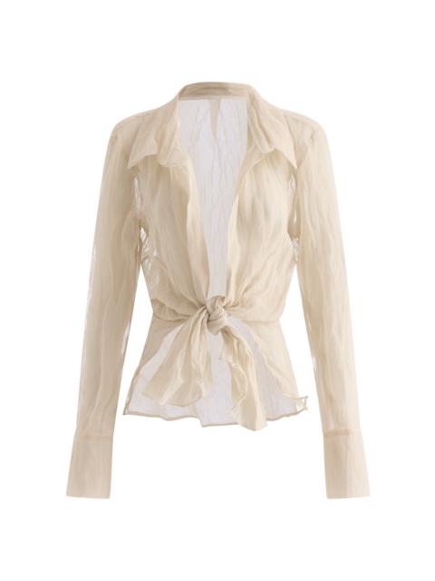 MATICEVSKI Miracle Button-Down Cotton-Blend Shirt white