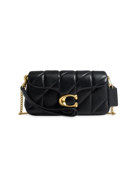 COACH Women's Tabby Quilted Leather Chain Crossbody Bag 19 - Black