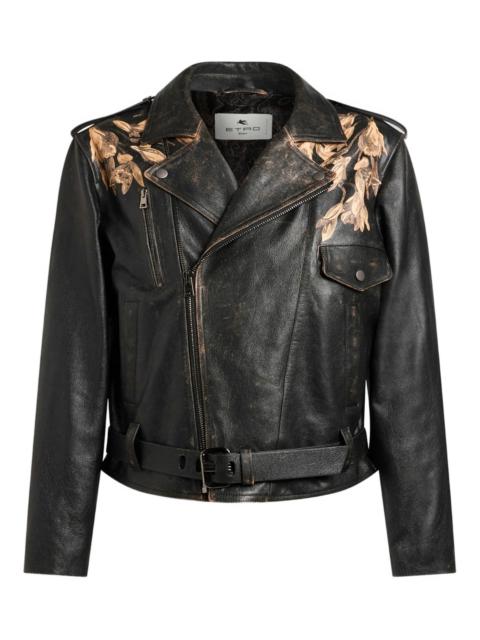 Etro Etro Leopard-print Leather Jacket