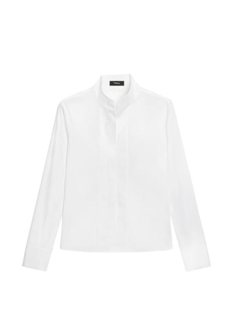 Theory tailored band-collar shirt