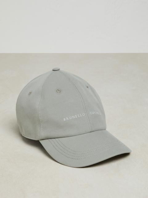 Brunello Cucinelli Baseball cap in twisted cotton gabardine with embroidery