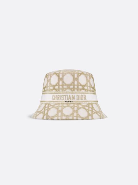 Dior Dior Or D-Bobby Macrocannage Small Brim Bucket Hat