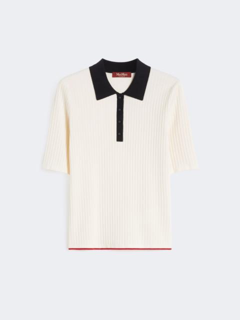 Max Mara Stretch viscose jumper - WHITE BLUE