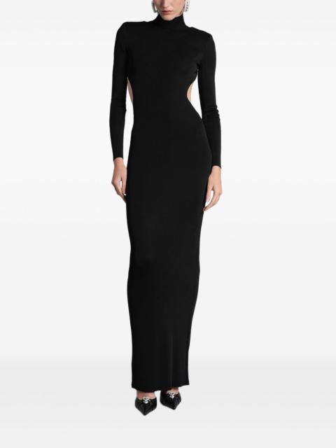 self-portrait ribbed maxi dress