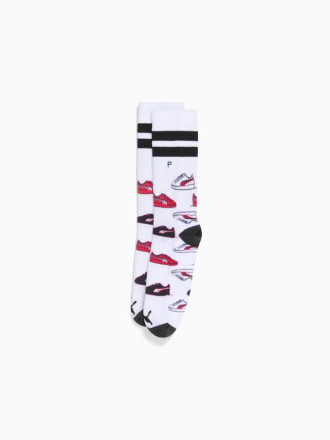 PUMA Men's Suede Logo Terry Crew Extended Socks (1 Pair)