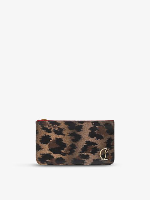 CL Debossed Leopard Print Leather Wallet in Multicoloured