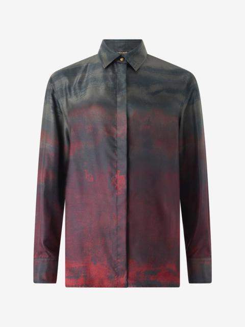 Roberto Cavalli Silk Shirt with Garment-Dyed Effect