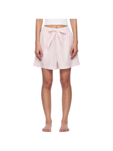 TEKLA Pink Poplin Pyjama Shorts