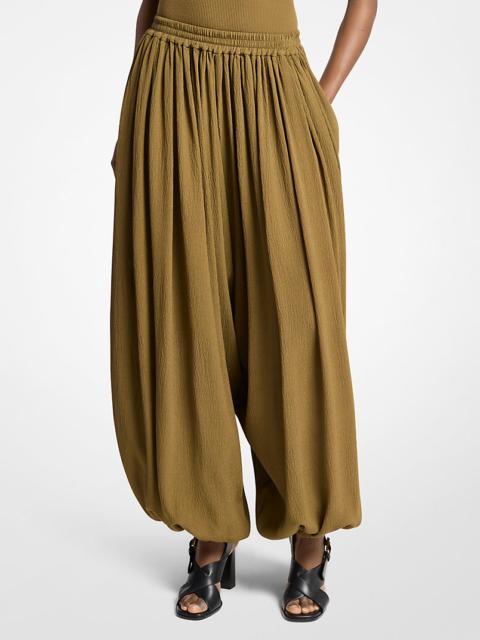 MICHAEL KORS COLLECTION Silk Seersucker Sarouel Pants