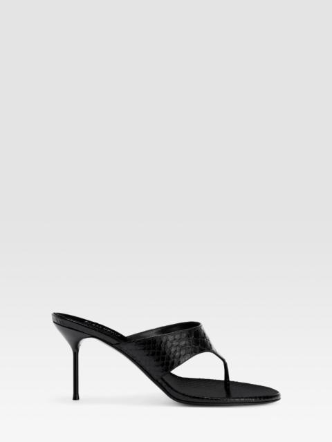 PARIS TEXAS Python-print LEATHER MULE