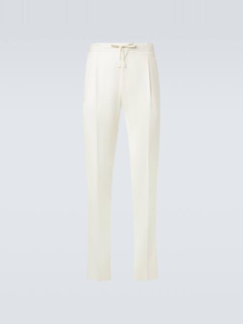 LARDINI Virgin wool tapered pants