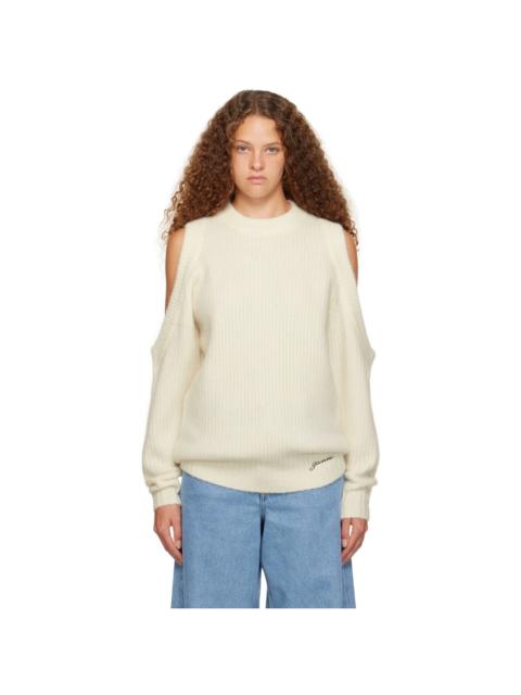 GANNI White Cutout Sweater