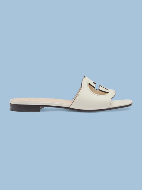 Women's Interlocking G cut-out slide sandal