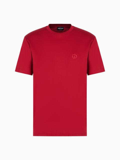 GIORGIO ARMANI Cotton-interlock T-shirt with embroidered logo