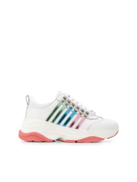DSQUARED2 multi-striped low-top chunky trainers