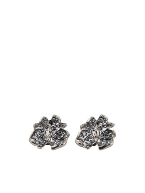 Marni flower crystal stud earrings