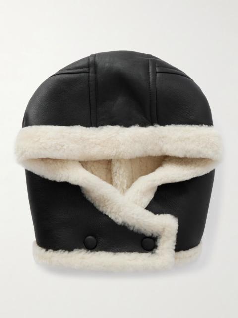 Yves Salomon Shearling hood Black