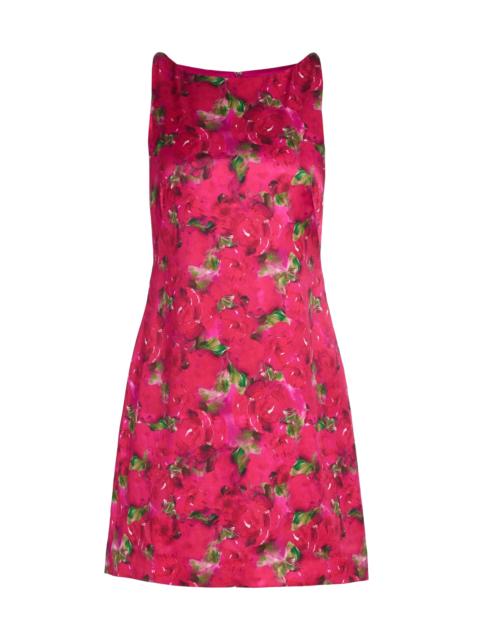 SALONI Women's Alba Floral Silk-Blend Minidress - Magenta Rosebud