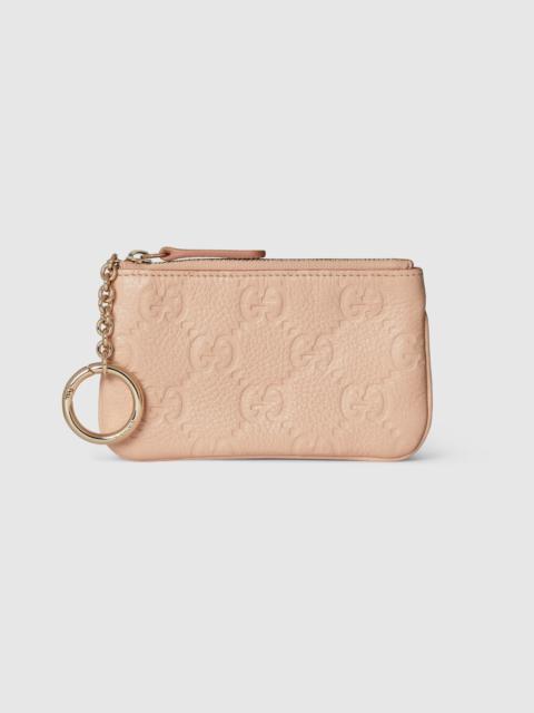 GUCCI GG Emblem zip key case