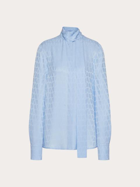 Valentino TOILE ICONOGRAPHE SILK JACQUARD BLOUSE