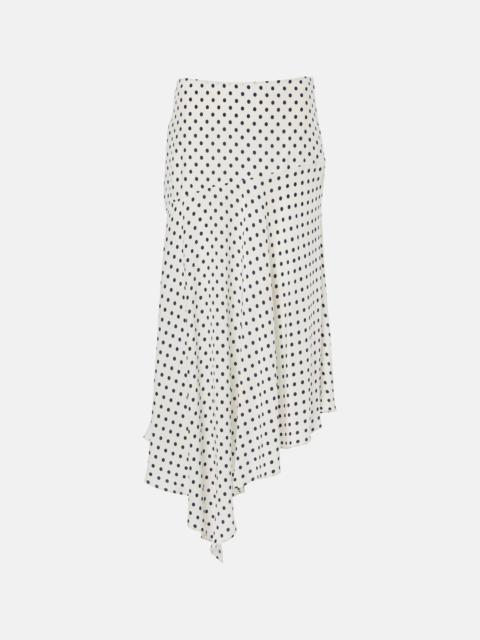 VERONICA BEARD Rosemary polka-dot silk-blend midi skirt