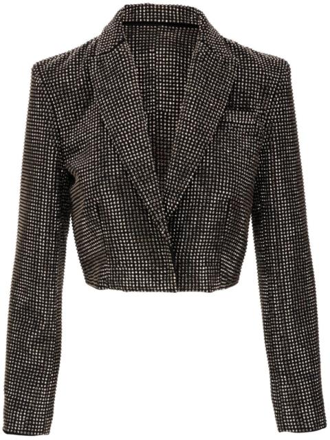 ROLAND MOURET rhinestone-embellished cropped blazer