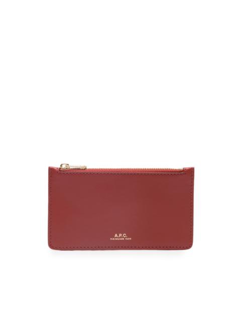 A.P.C. logo-stamp leather wallet