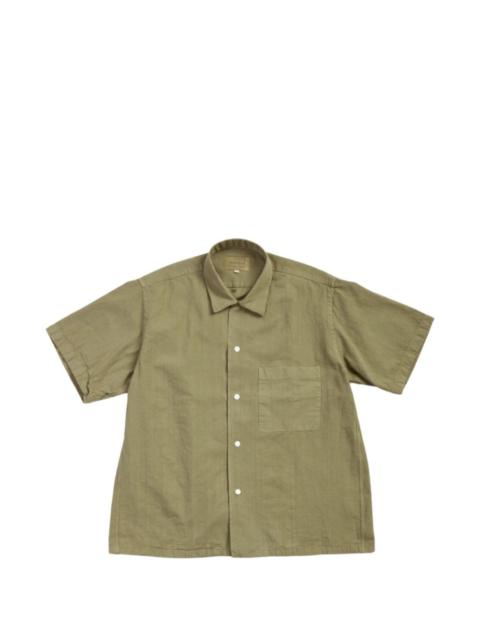FORTELA button-fastening chest-pocket shirt