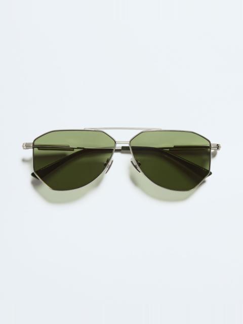 Bottega Veneta BV1508S Classic Aviator Sunglasses