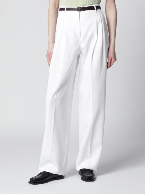 Max Mara Studio White cotton trousers