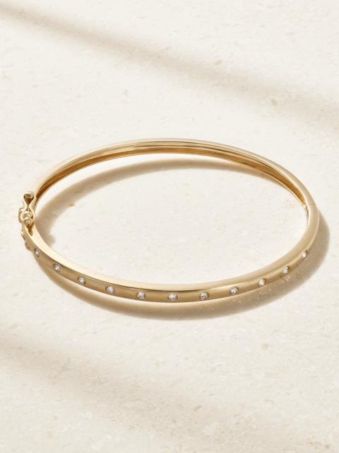STONE AND STRAND Dainty Together Forever 14-karat Gold Diamond Bangle