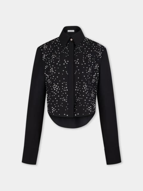 rabanne BLACK SHIRT WITH STUDS