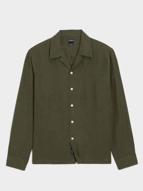 TODD SNYDER Cropped Sea Soft Irish Linen Camp Collar Shirt