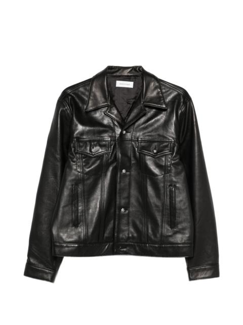 ERNEST W. BAKER Ernest W. Baker Multiple-pockets Buttoned Leather Jacket