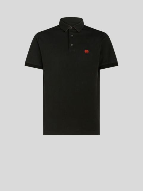 Etro POLO SHIRT WITH LOGO AND PAISLEY UNDERCOLLAR