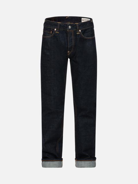 EVISU MONOGRAM DAICOCK DISCHARGED PRINT SLIM FIT JEANS #2010