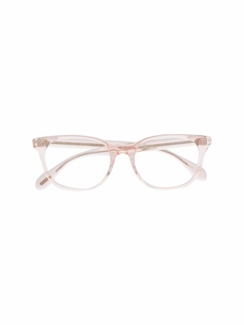 Oliver Peoples logo square-frame glasses