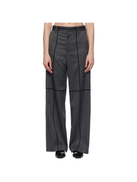 MM6 Maison Margiela Gray Tailoring Wool Trousers