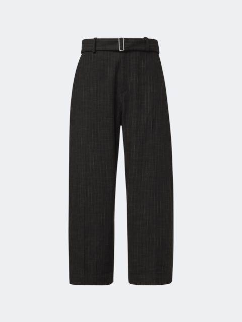 Studio Nicholson Checked cotton and wool-blend wide-leg pants