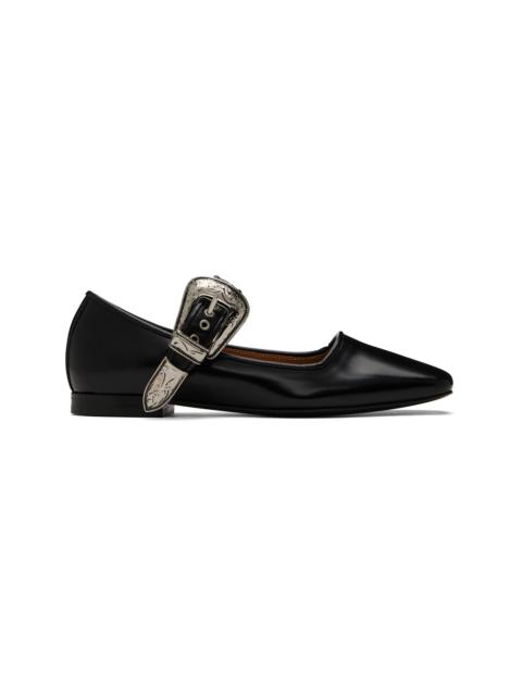 TOGA PULLA Black Mary Jane Ballerina Flats