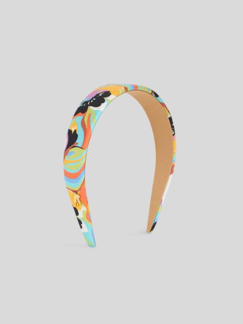 Etro SILK HAIR BAND WITH FLORAL WAVES