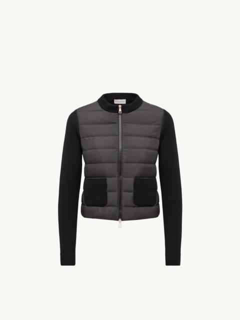 Moncler Wool Padded Zip-Up Cardigan