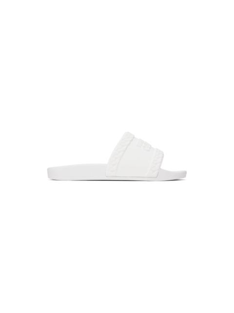 VERSACE JEANS COUTURE White Shelly Slides