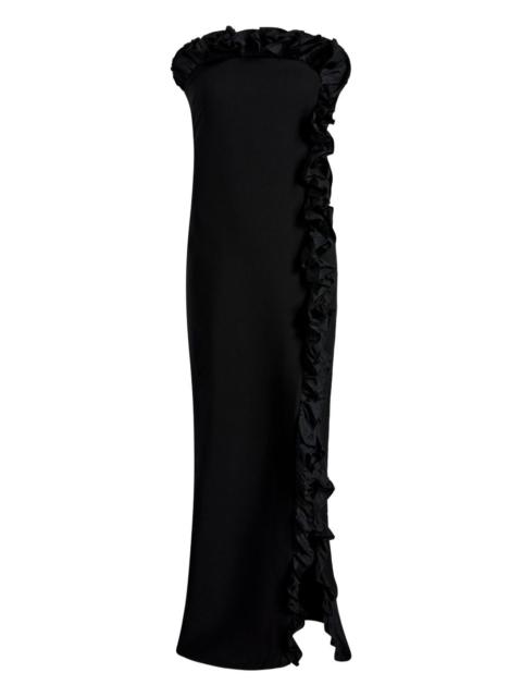 Cinq à Sept ruffle-detail strapless gown